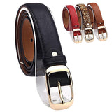 Darrahopens Fashion > Men's Fashion > Men's Accessories Ladies Leather Belt Classic Buckle Fashion Waist Strap for Jeans Dresses Casual - Red