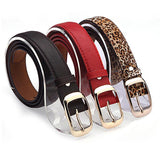Darrahopens Fashion > Men's Fashion > Men's Accessories Ladies Leather Belt Classic Buckle Fashion Waist Strap for Jeans Dresses Casual - Red
