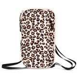 Darrahopens Fashion > Men's Fashion > Men's Accessories Leopard print RFID Blocking Travel Wallet - Multi-functional Large Capacity Passport Holder & Card Organizer with Adjustable Strap for Men & Women