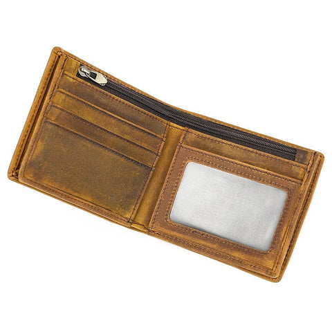 Darrahopens Fashion > Men's Fashion > Men's Accessories Light Brown Vrtical Stroke Men's Vintage Wallet Multi-Card Slots Large Capacity Coin Purse Casual Clutch Bag for Everyday Use