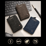 Darrahopens Fashion > Men's Fashion > Men's Accessories Matte PU Accordion Card Holder Wallet, Zip-Around Coin Purse with Extra Front Card Slot, Multi-Slot Credit Card Case for Men and Women (Dark Brown)