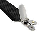 Darrahopens Fashion > Men's Fashion > Men's Accessories Men's Elastic Suspenders with Strong Clip-On Braces, Adjustable Slim Formal Style, Black
