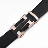 Darrahopens Fashion > Men's Fashion > Men's Accessories Men's Fashionable I Style Gold Automatic Buckle Sleek Business Suit Belt - Adjustable No-Hole Waistband (3.5cm Width & 120cm Length)