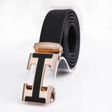Darrahopens Fashion > Men's Fashion > Men's Accessories Men's Fashionable I Style Gold Automatic Buckle Sleek Business Suit Belt - Adjustable No-Hole Waistband (3.5cm Width & 120cm Length)