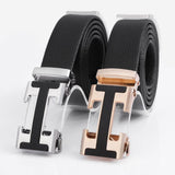 Darrahopens Fashion > Men's Fashion > Men's Accessories Men's Fashionable I Style Gold Automatic Buckle Sleek Business Suit Belt - Adjustable No-Hole Waistband (3.5cm Width & 120cm Length)