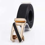 Darrahopens Fashion > Men's Fashion > Men's Accessories Men's Fashionable Z Style Gold Automatic Buckle Sleek Business Suit Belt -  Adjustable No-Hole Waistband (3.5cm Width & 120cm Length)