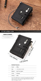 Darrahopens Fashion > Men's Fashion > Men's Accessories men's genuine leather wallet, RFID-blocking wallet, short men's wallet, multi-card slot wallet, multiple zipper coin pocket wallet - Black - Size L In Australia - Darrahopens
