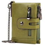 Darrahopens Fashion > Men's Fashion > Men's Accessories men's genuine leather wallet, RFID-blocking wallet, short men's wallet, multi-card slot wallet, multiple zipper coin pocket wallet - Navy - Size L In Australia - Darrahopens