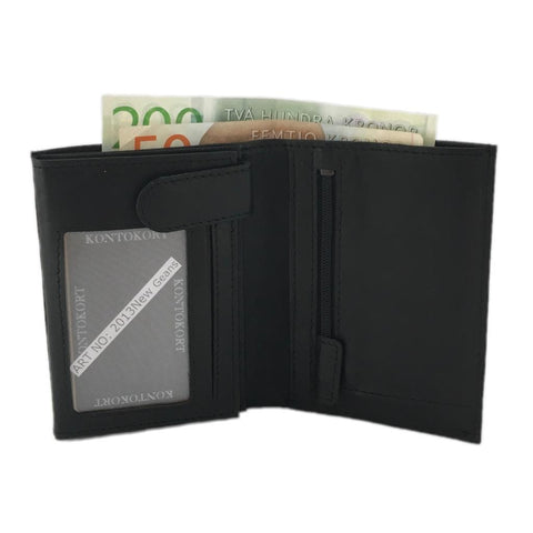 Darrahopens Fashion > Men's Fashion > Men's Accessories Men's Leather Wallet with 12 Card Slots - Black