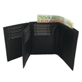 Darrahopens Fashion > Men's Fashion > Men's Accessories Men's Leather Wallet with 12 Card Slots - Black