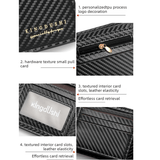 Darrahopens Fashion > Men's Fashion > Men's Accessories Men's Short Bifold Carbon Fiber Texture PU Wallet, Multi-Card Slot Purse with Zipper Coin Pocket & ID Photo Window for Daily Use (Black)