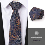 Darrahopens Fashion > Men's Fashion > Men's Accessories Mens 3.15inches Patterned Tie with Floral Printed Pocket Square, Casual Tie Men's Professional Formal Tie, Blue Casual Striped Tie