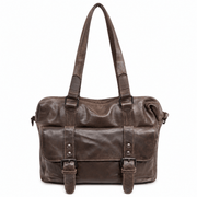 Mens Cow Washed Leather Bag Messenger Bag Vintage Travel Laptop Satchel - Brown In Australia - Darrahopens