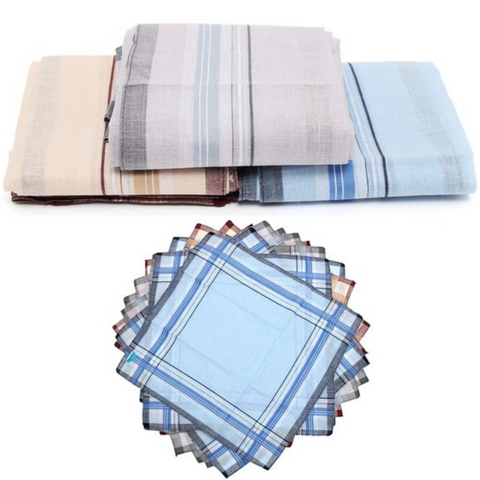 Darrahopens Fashion > Men's Fashion > Men's Accessories Mens HANDKERCHIEFS 100% Cotton Pocket Square Hanky Handkerchief 35x35cm - 36 Hankies