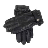 Mens Wool Blend Lined Touchscreen Leather Gloves in Black In Australia - Darrahopens