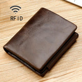 Darrahopens Fashion > Men's Fashion > Men's Accessories Multi-Functional Oil Wax Leather Rfid Wallet