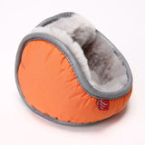 Darrahopens Fashion > Men's Fashion > Men's Accessories Orange Winter Comfort Folding Earmuffs - Soft Fleece, Windproof and Waterproof