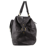 Darrahopens Fashion > Men's Fashion > Men's Accessories Pierre Cardin Mens Leather Business Overnight Bag Luggage Duffle Weekend Travel - Black