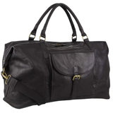 Darrahopens Fashion > Men's Fashion > Men's Accessories Pierre Cardin Mens Leather Business Overnight Bag Luggage Duffle Weekend Travel - Black