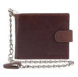 Darrahopens Fashion > Men's Fashion > Men's Accessories Pierre Cardin Zip Around Mens Leather Wallet with Chain in Chestnut