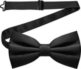 Darrahopens Fashion > Men's Fashion > Men's Accessories Plain Bow Tie - Adjustable Bow Tie for Men - Black