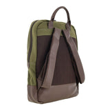 Darrahopens Fashion > Men's Fashion > Men's Accessories POLICE Wings Mens Canvas Backpack Bag with Laptop Computer Sleeve in Dark Olive In Australia - Darrahopens
