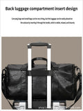 Darrahopens Fashion > Men's Fashion > Men's Accessories PULeatherTravelGymBagSmall-Black