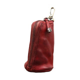 Darrahopens Fashion > Men's Fashion > Men's Accessories Red Vintage Top-Grain Cowhide Key Pouch - Men's Large Capacity Waist-Mounted Retro Key Holder (11x6x6 cm)