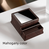Darrahopens Fashion > Men's Fashion > Men's Accessories Rosewood grain Automatic Cigarette Box with 40-Slot Capacity – Pop-Out Dispenser for Car and Home Use, ABS Material with Lighter Holder and Carbon Fiber Look Design