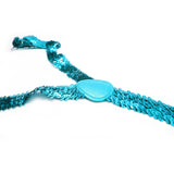 Darrahopens Fashion > Men's Fashion > Men's Accessories SEQUIN SUSPENDERS Unisex Adjustable Braces Clip On Elastic Y-Back  - Blue