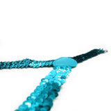Darrahopens Fashion > Men's Fashion > Men's Accessories SEQUIN SUSPENDERS Unisex Adjustable Braces Clip On Elastic Y-Back  - Blue