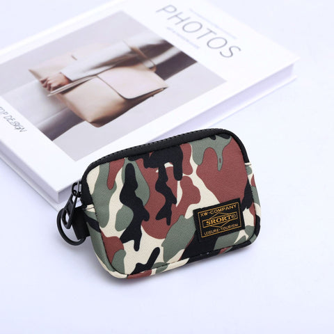 Darrahopens Fashion > Men's Fashion > Men's Accessories Small Nylon Coin Purse Zip Wallet Waterproof Mini Pouch Key Card Holder Lightweight EDC Organizer Camouflage (12x9cm)