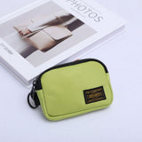 Darrahopens Fashion > Men's Fashion > Men's Accessories Small Nylon Coin Purse Zip Wallet Waterproof Mini Pouch Key Card Holder Lightweight EDC Organizer Green (12x9cm)