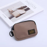 Darrahopens Fashion > Men's Fashion > Men's Accessories Small Nylon Coin Purse Zip Wallet Waterproof Mini Pouch Key Card Holder Lightweight EDC Organizer Khaki (12x9cm)