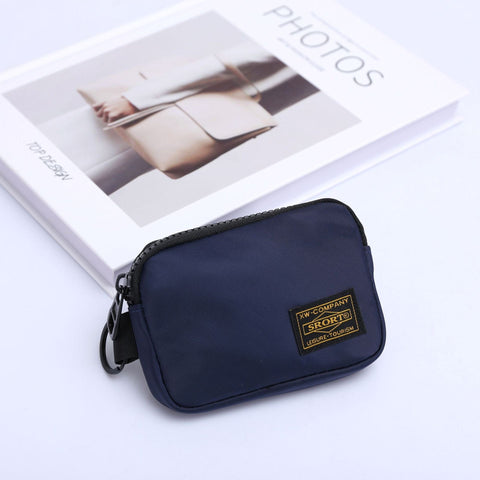 Darrahopens Fashion > Men's Fashion > Men's Accessories Small Nylon Coin Purse Zip Wallet Waterproof Mini Pouch Key Card Holder Lightweight EDC Organizer Royal Blue (12x9cm)