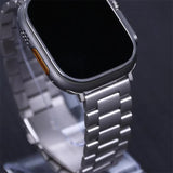 Darrahopens Fashion > Men's Fashion > Men's Accessories Stainless Steel Band Compatible with Apple Watch Series 9 8 7 6 5 49mm 45mm 44mm 42mm Black Metal Bracelet