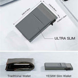 Darrahopens Fashion > Men's Fashion > Men's Accessories Ultra-Slim Pop-Up Card Holder Wallet with RFID Blocking, Black Wallet and Black Card Holder