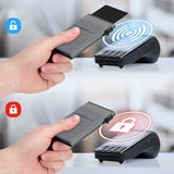 Darrahopens Fashion > Men's Fashion > Men's Accessories Ultra-Slim Pop-Up Card Holder Wallet with RFID Blocking, Black Wallet and Black Card Holder
