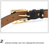 Darrahopens Fashion > Men's Fashion > Men's Accessories Womens Genuine Leather Belt Retro Gold Buckle Waist Belt for Jeans Dress Coat Fashion Split Cowhide Strap Khaki 105cm