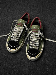 Vintage Skate Shoes Distressed Sneakers Retro Lightning Shoes Worn-In Casual - Gray-black - Size 9(AU9/EU42) In Australia - Darrahopens