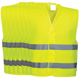 Darrahopens Fashion > Men's Fashion > Men's Coats & Jackets 10x Hi Vis Safety Vest Reflective Tape Workwear Night & Day Bulk - Yellow - One Size