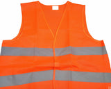 Darrahopens Fashion > Men's Fashion > Men's Coats & Jackets 10x Hi Vis Safety VEST Reflective Tape Workwear Orange ONE SIZE Night & Day BULK