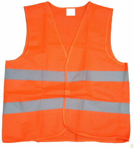 Darrahopens Fashion > Men's Fashion > Men's Coats & Jackets Hi Vis Safety VEST Reflective Tape Workwear Orange ONE SIZE Night & Day Use