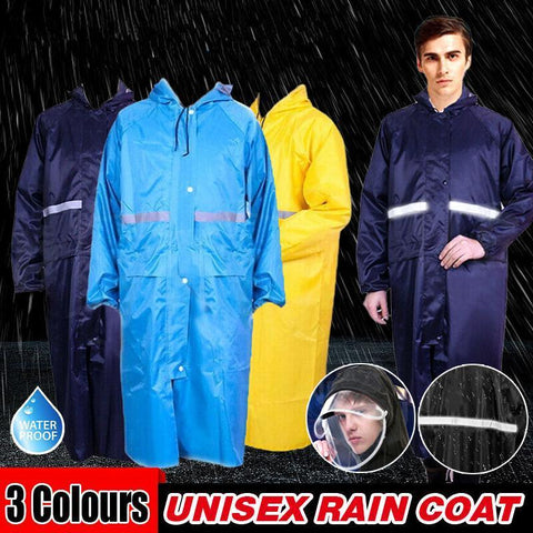 Darrahopens Fashion > Men's Fashion > Men's Coats & Jackets Men's Overalls Waterproof Raincoat Lightweight Work Hooded Long Coats RAIN COAT XL Size - Blue