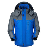 Darrahopens Fashion > Men's Fashion > Men's Coats & Jackets Men Winter Thick Fleece Waterproof Outwear Down Jackets Coats - Blue