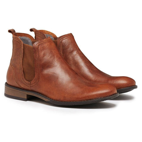 Darrahopens Fashion > Men's Fashion > Men's Dress Shoes & Boots JULIUS MARLOW Abort Leather Boots Slip On Dress Work Shoes Chelsea - Tan - 6 UK In Australia - Darrahopens