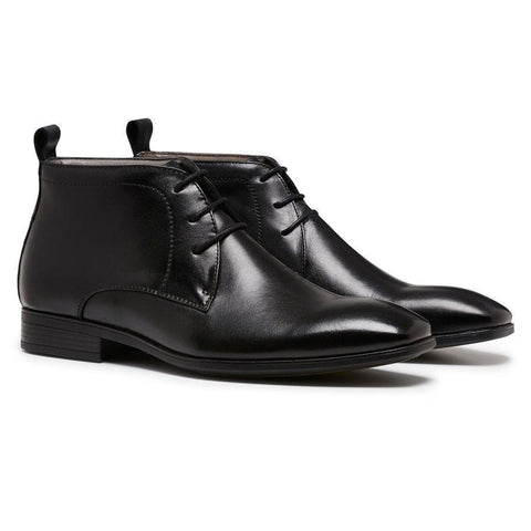 Darrahopens Fashion > Men's Fashion > Men's Dress Shoes & Boots JULIUS MARLOW HUB Leather Boots Dress Work Formal Business Shoes Chukka - Black In Australia - Darrahopens