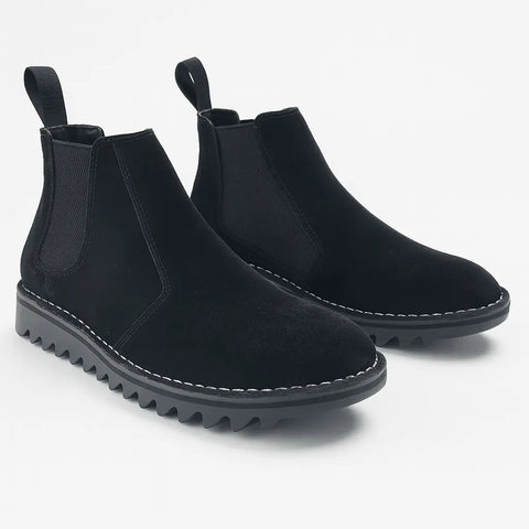 Darrahopens Fashion > Men's Fashion > Men's Dress Shoes & Boots Ripple Sole Mens Ducatti Chelsea Suede Desert Boots Shoes Slip On - Black In Australia - Darrahopens