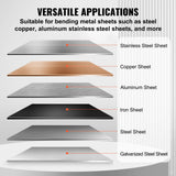 Darrahopens Fashion > Men's Fashion > Men's Dress Shoes & Boots VEVOR Box and Pan Brake, 910 ± 10 mm, 0-130 Degrees Sheet Metal Bending Brake, Portable Mini Metal Bender with 20 Gauge Low Carbon Steel 14 Gauge Aluminum Capacity Power Handle, for Metal Bending