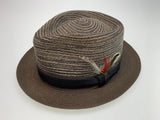 Darrahopens Fashion > Men's Fashion > Men's Hats & Caps 100% Paper Straw Mens Hat MADE IN USA Trilby Pork Pie Luxury Du-Pont Teflon In Australia - Darrahopens